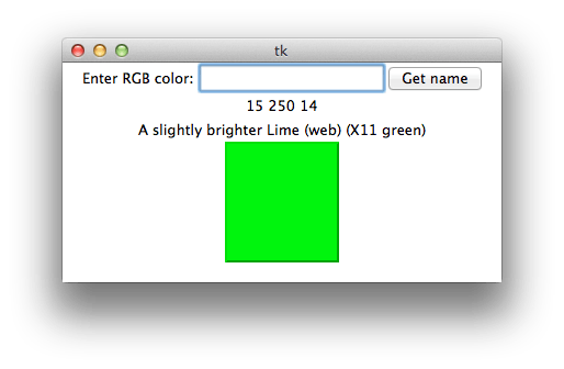 A slightly brighter Lime (web) (X11 green)