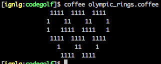 Coffeescript Ascii Olympic Rings