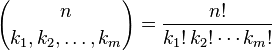 Multinomial coefficient