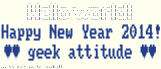 Hello world and happy new year 2014