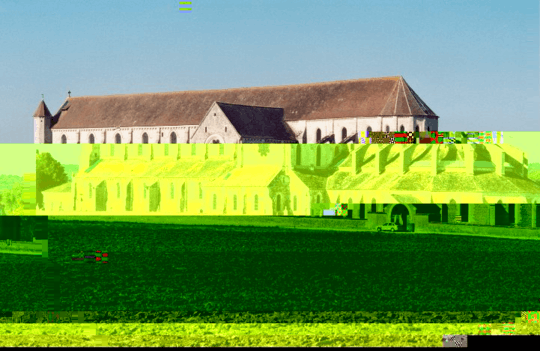 Pontigny Abbaye glitched up