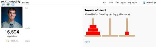 mellamokb's towers of hanoi profile game