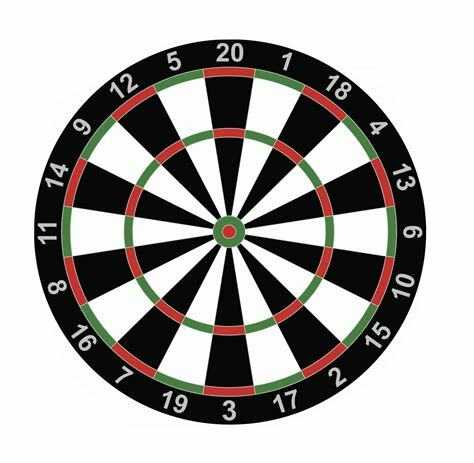 here's a picture of a dartboard