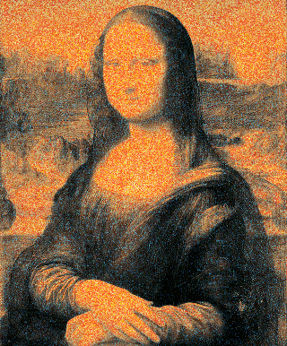Mona Lisa using Scream colors