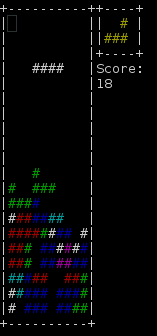 tetris in a terminal