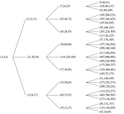 Tree of primitive Pythagorean triples