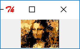 Mona Lisa as Tkinter output