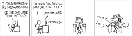 The XKCD GOTO comic