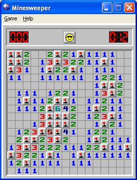 Solved Minesweeper board