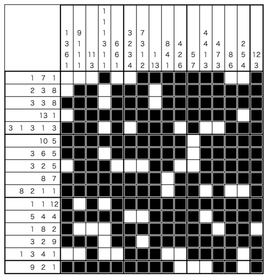 first example nonogram