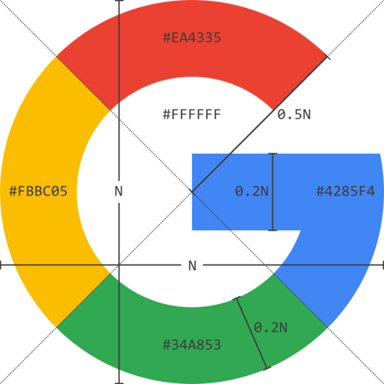 "G" logo construction