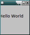 Hello World displayed in a FLTK window