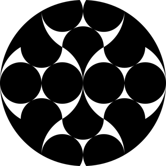 640x640 B&W circle fractal
