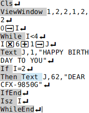 Happy Birthday, CFX-9850G. Program