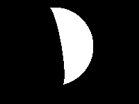Moon in a non-square frame