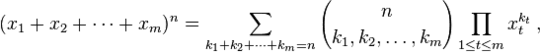 Formula for computing the nth power of a multinomial