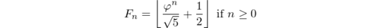 Binet's formula