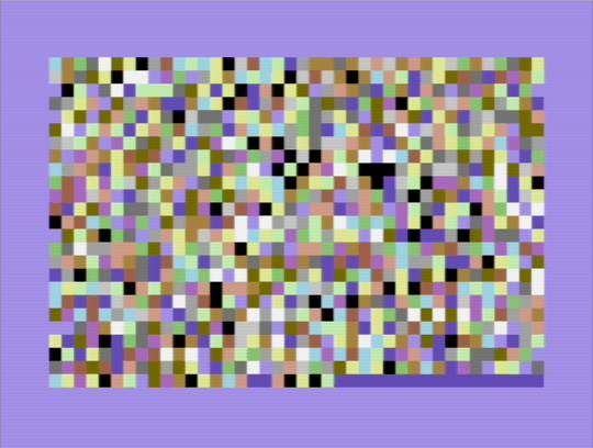 Commodore C64 random colour generator simulator