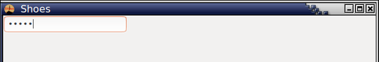 password input in Ruby with Shoes