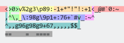 Source code with execution paths highlighted