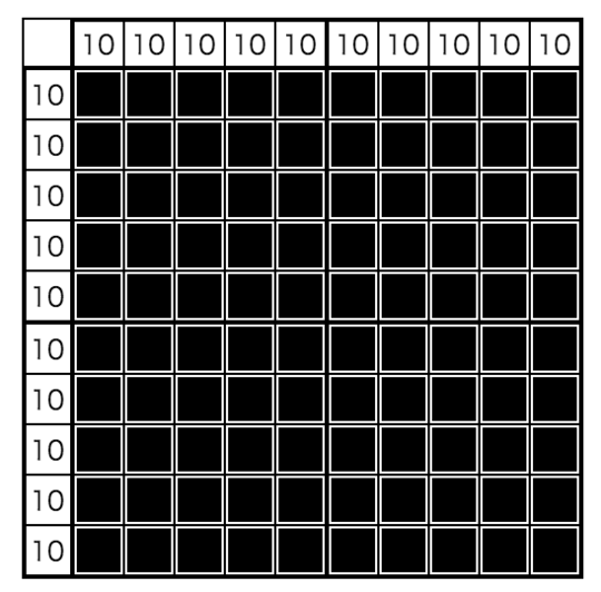 A 10x10 nonogram where every square is filled in.