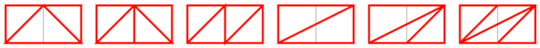 Partitions of 2 x 1