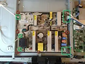 Removing the Samsung LA40R81BD 40in LCD TV Power Supply Board