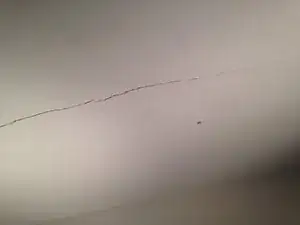 Superficial Drywall Ceiling Crack Repair