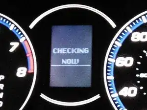 Initiate the instrument cluster self-test