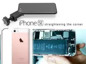How to straighten the frame in an iPhone SE