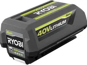 How to reset Ryoby OP40401 40V 4AH Battery Pack