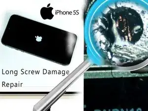 How to resolve bootloop problem (long screw damage) iPhone 5s