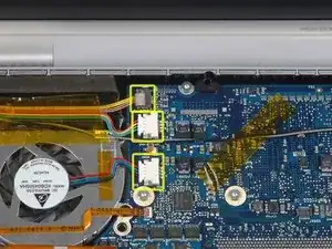MacBook Pro 15" Core Duo Model A1150 Left Fan Replacement
