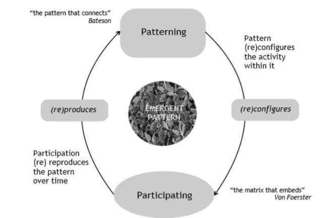 Systemic reality as a recurrent participative process (Sharpe), expanding on the notion on reflection.