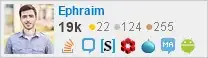 profile for Ephraim on Stack Exchange, a network of free, community-driven Q&A sites