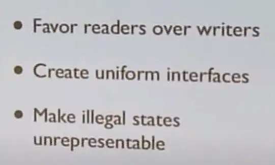 1. Favor readers over writers, 2. create uniform interfaces, 3. make illegal states unrepresentable