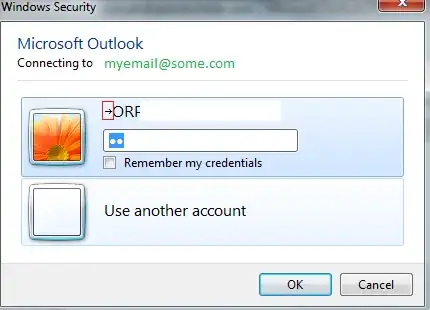 Outlook password prompt