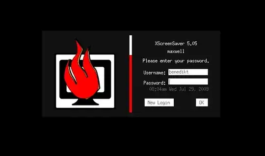 XScreensaver login UI with a timer