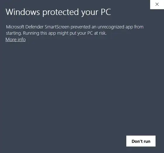 Windows 10 smart screen warning