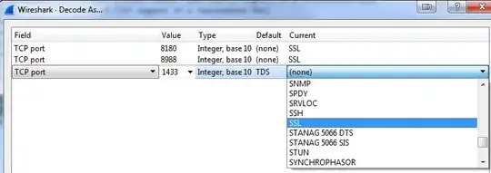 Wireshark "Decode As" dialog