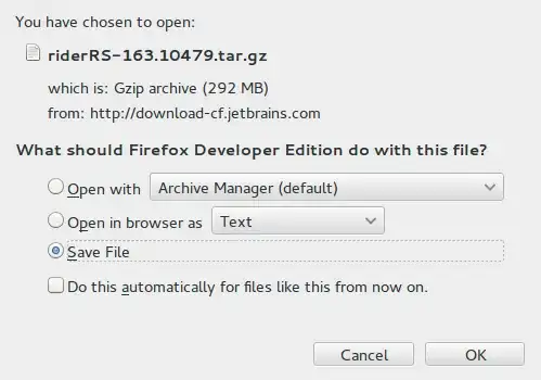 Firefox does it right and shows the origin of the download