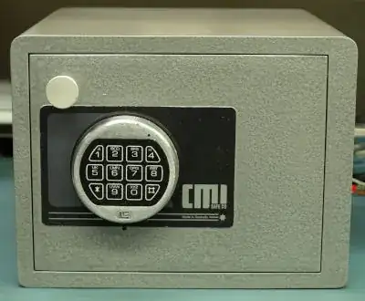 A safe with digital keypad. Photo by Binarysequence