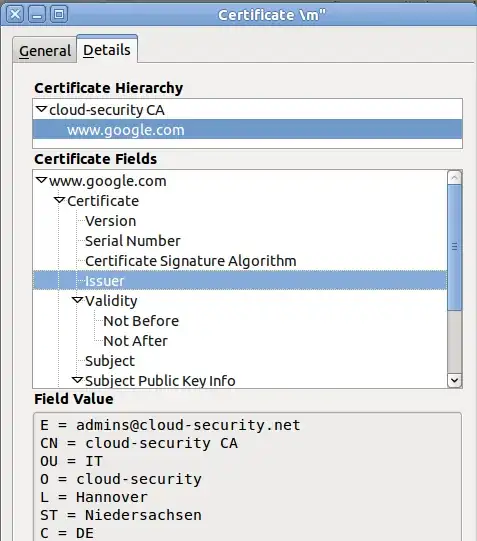 Proxy in the Middle with custom root certificate