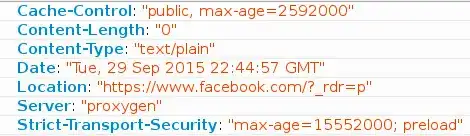 HSTS header in response from Facebook