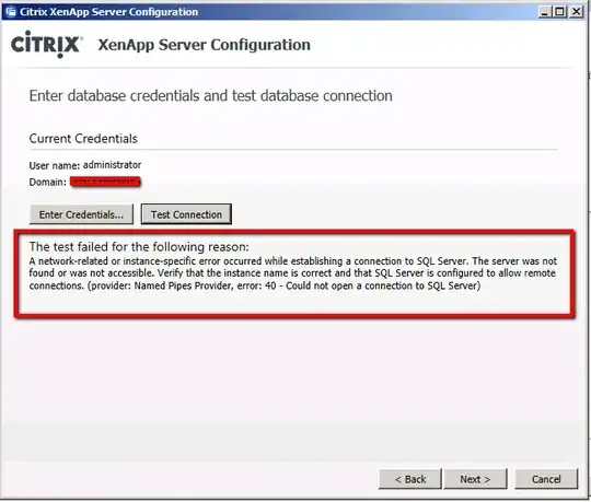 XenApp DB Error on a new citrix server