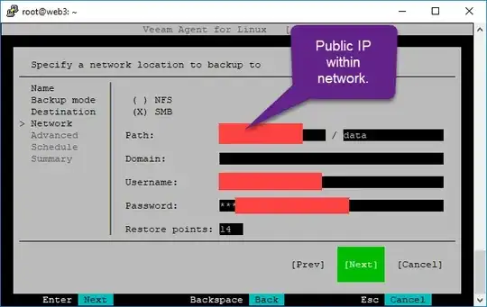 Image of SMB configuration