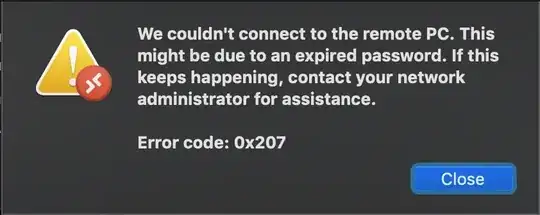 Error code: 0x207. We couldn't connect to the remote PC.