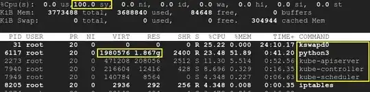 top command output