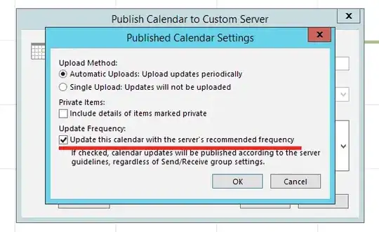 Outlook's Option allowing the server to specify the recommended frequency