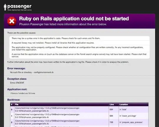 Screenshot of the passenger error page